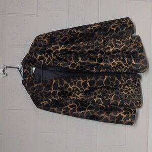 Harve Benard Velvet Giraffe Print Blazer, Size 16, Old Money, Vintage, 80's